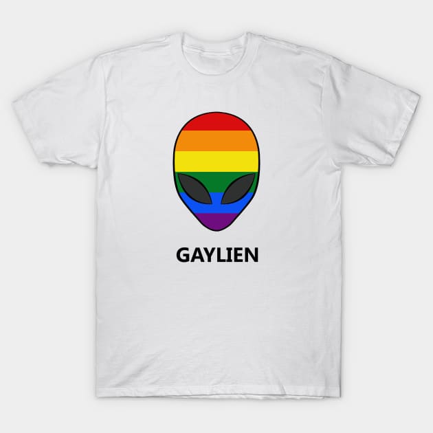 Gaylien Rainbow LGBT Pride T-Shirt by MythicalPride